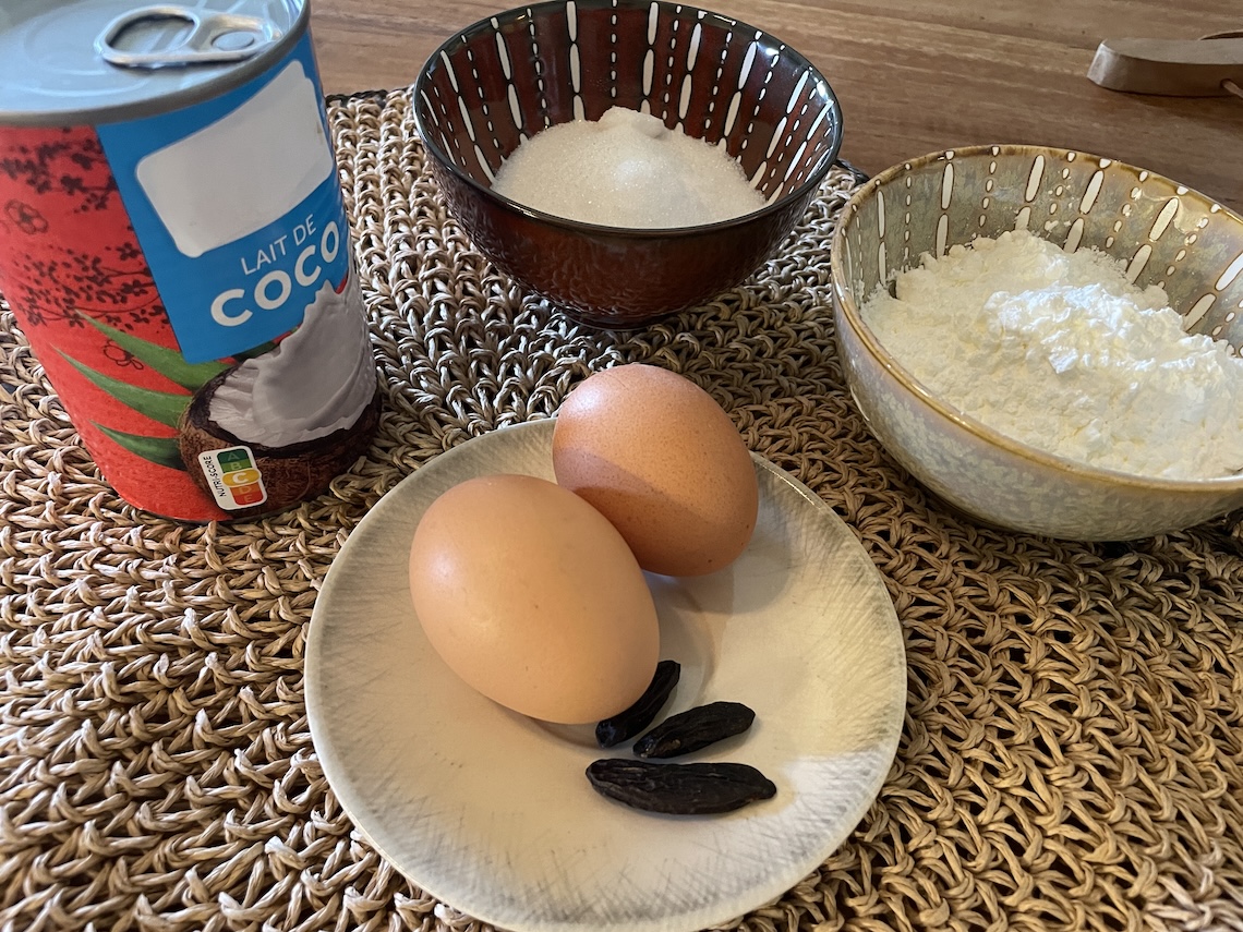 Ingrédients crème coco
